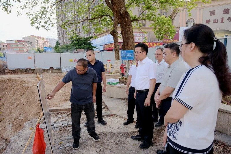 县长吴志朴检查防汛防台风工作