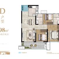 鳳凰花苑  114.88㎡ 112萬元 毛坯 證全