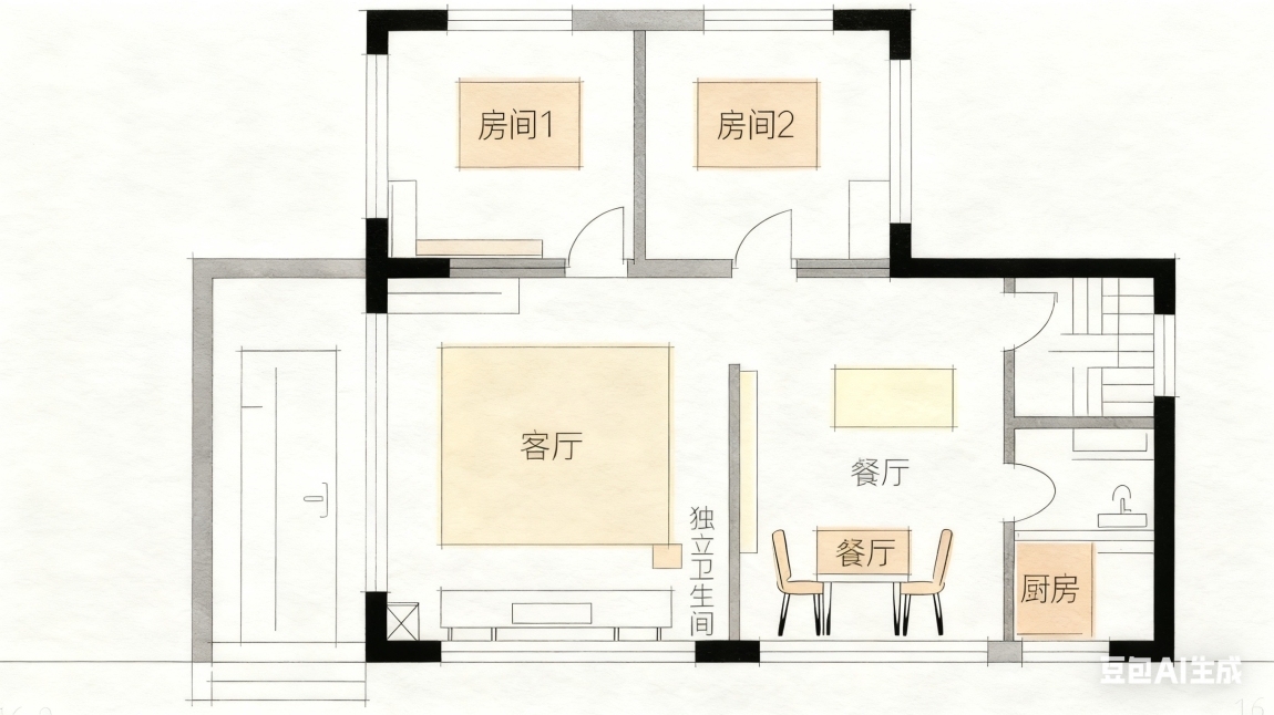 寨头新村  自建房一楼 75㎡  450元/月